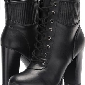 Seven Dials Hugo Black Tall Lace upper Lug Combat Boots 10 M